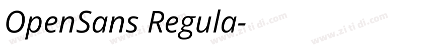 OpenSans Regula字体转换